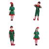 Delightful Christmas Elf Cosplay Costume Couple Outfit For Fancy Dress Xmas Party Role Play