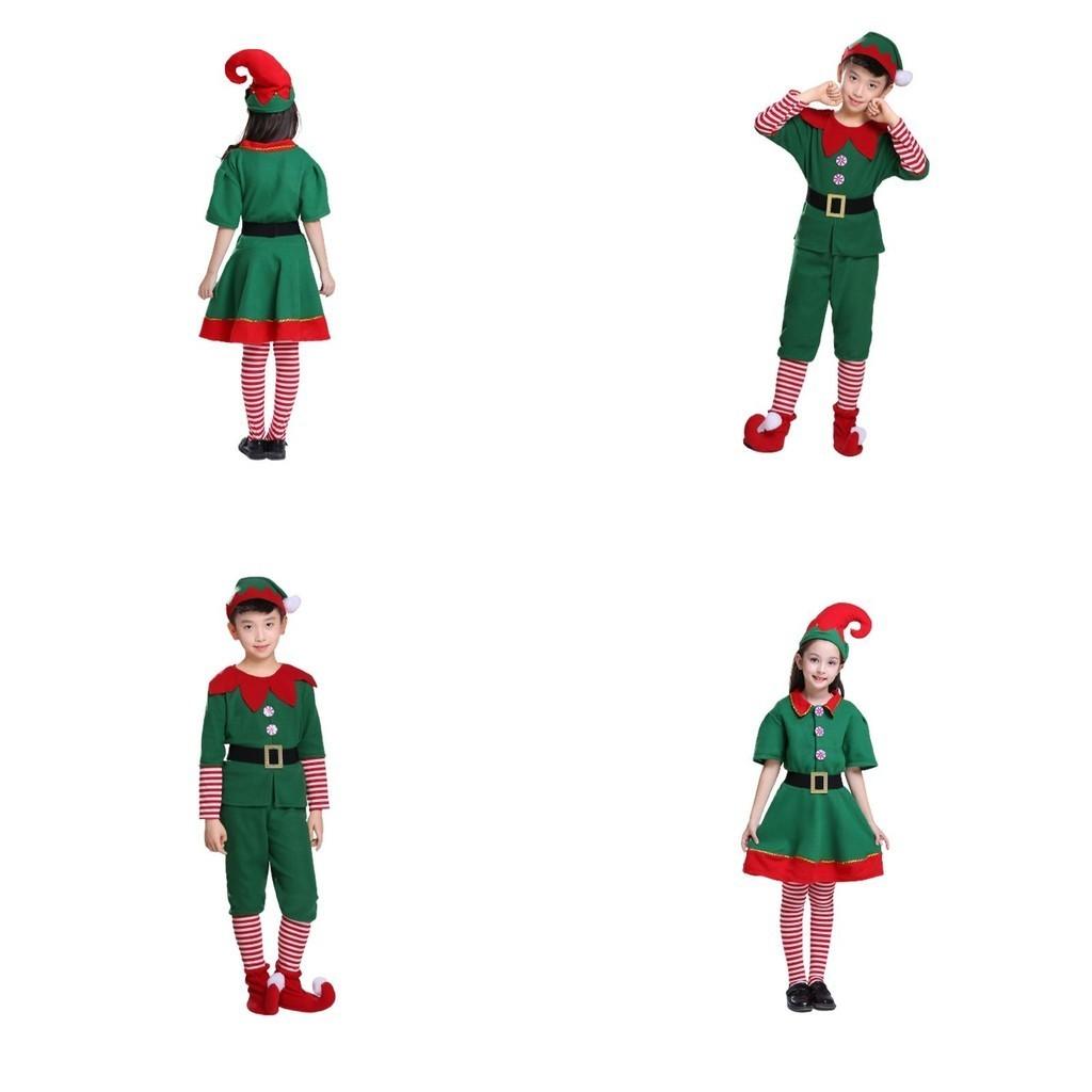 Delightful Christmas Elf Cosplay Costume Couple Outfit For Fancy Dress Xmas Party Role Play