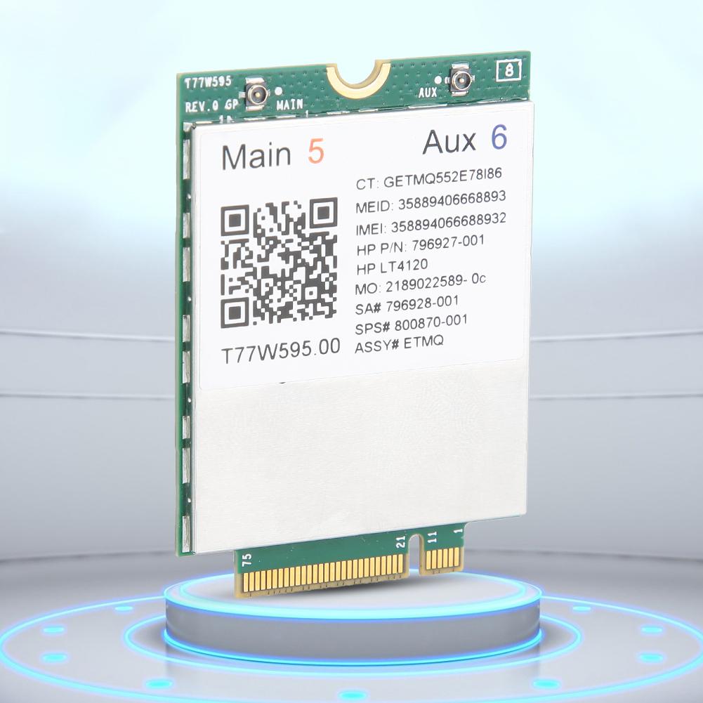 T77W595 4G Module Network Card FDD LTE 150M NGFF Interface for HP EliteBook 840 G3 Notebook PC