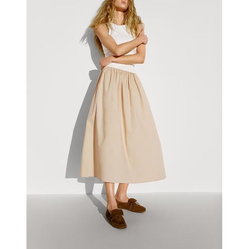 Spring New Arrival French Style Design Niche Style Round Neck Sleeveless A- Line Skirt Mid-Length Patchwork Dress 0085310