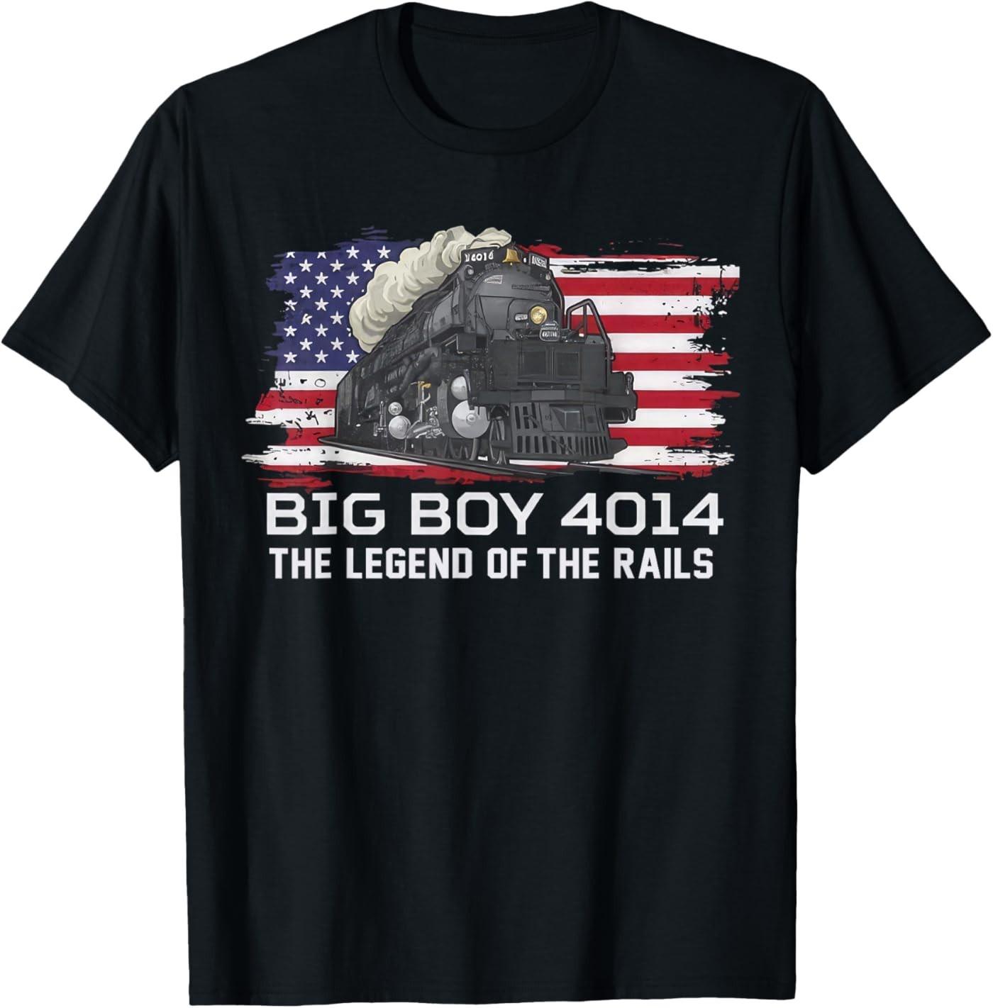 Big Boy 4014 Vintage Steam Locomotive Railroad Train Engine Unisex T-Shirt S разноцветный