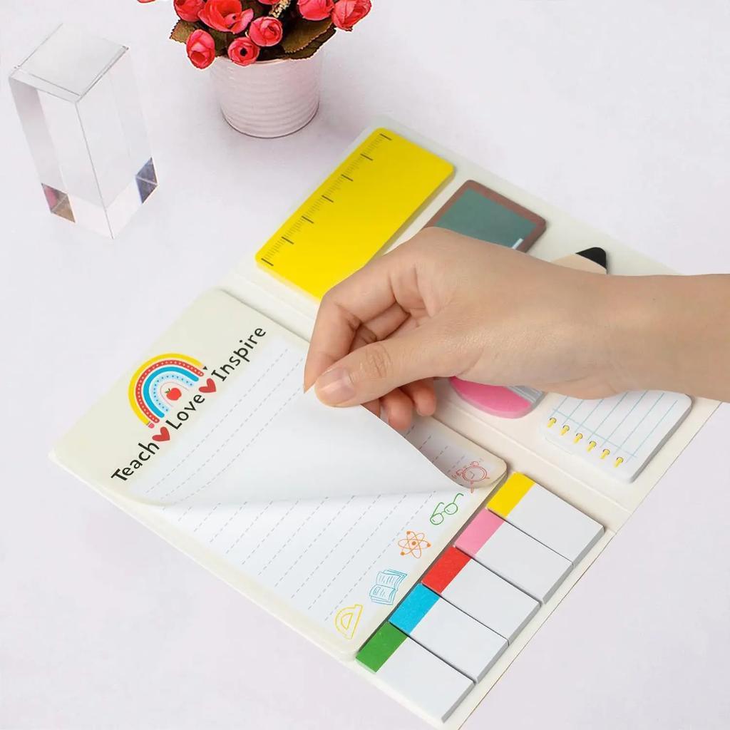 Teachers' Day Theme Sticky Note Combination This Multi-piece Set of Cute School Themed Handbill Stickers Cartoon Sticky Notes