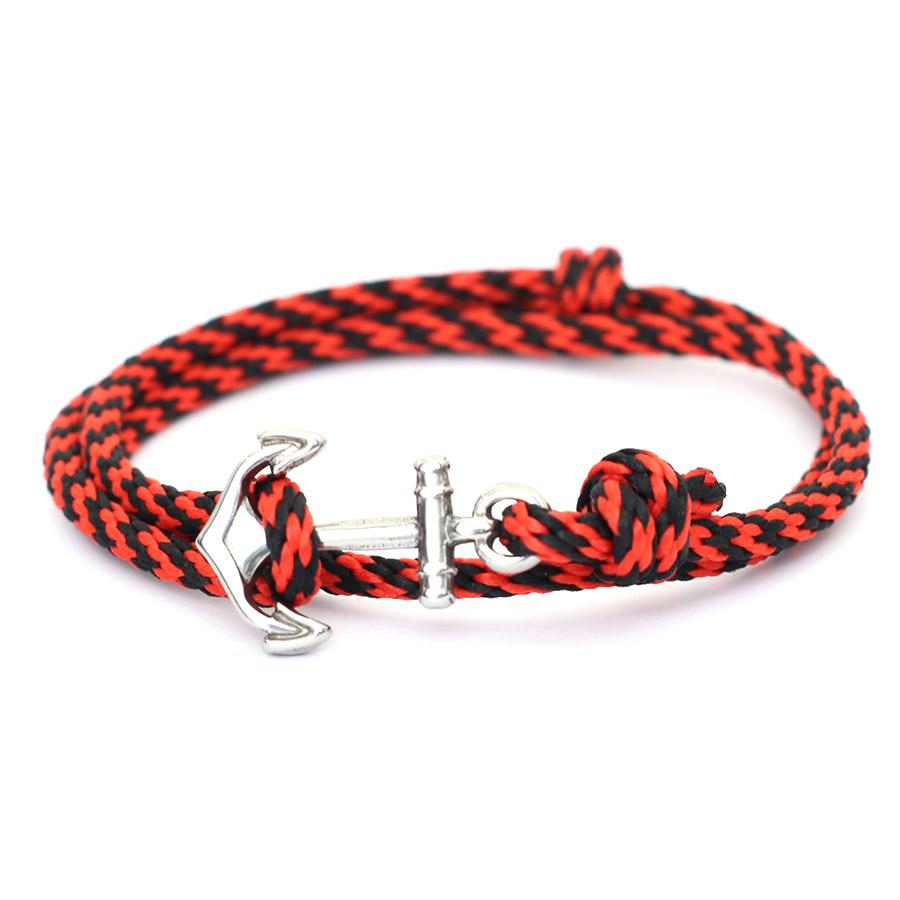 Braided Anchor Bracelet Double Layer Rope Braclet Men Adjustable Women Navy Style Nautical Adventure Accessories Students