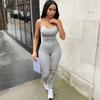 2023 Spring/Summer Women's Solid Color Yoga Jumpsuit - Fashionable Casual Sportswear