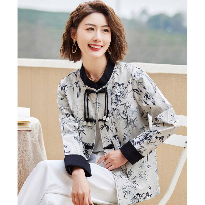 

Новая куртка в китайском стиле с цветочной застежкой-диском 2XL