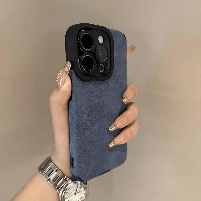 Luxus Matte Leder Silikon Handyhülle Für iPhone 17 16 15 14 13 12 11 Pro Max XS XR X 7 8 16 Plus 17Air Stoßfest Weiche Abdeckung