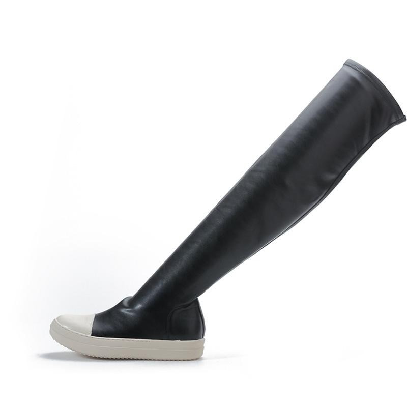 Women's Boots Winter Casual Pink Over The Knee Boots Flat Heels Bottom Comfortable Concise Long Boots Fashion Sewing Women Shoes