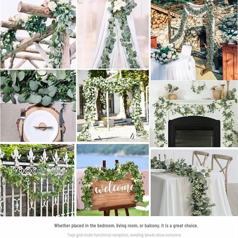 Artificial Eucalyptus Willow Vine for Indoor/Outdoor Wedding Decor & Landscaping