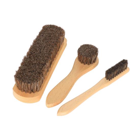 Shoe Brush Ergonomic Handle Shoe Cleaning Brushes Leather Shoe Maintenance