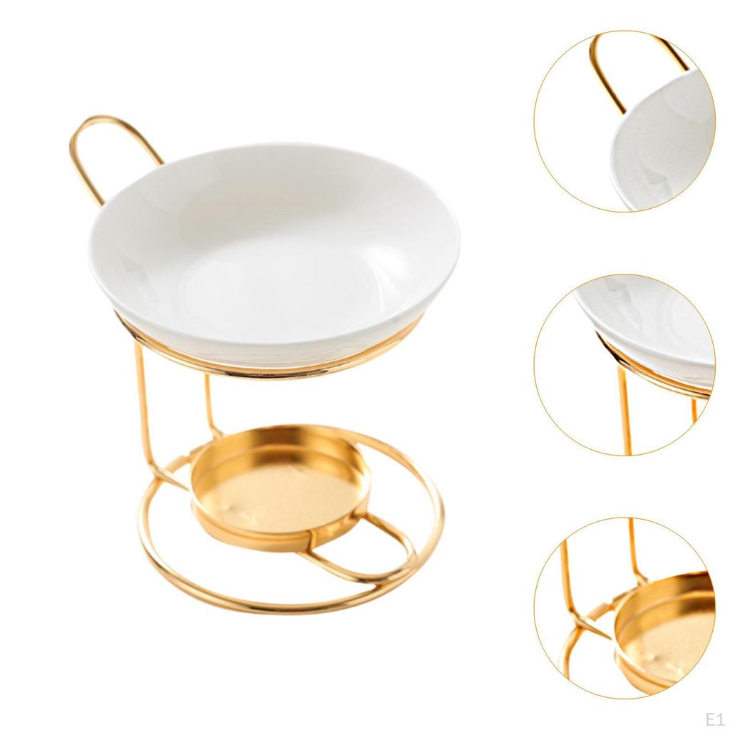 Quemador de Aceites Esenciales de Cerámica Decorativo Decoración para el Hogar Calentador Cuenco Desmontable para Mesa