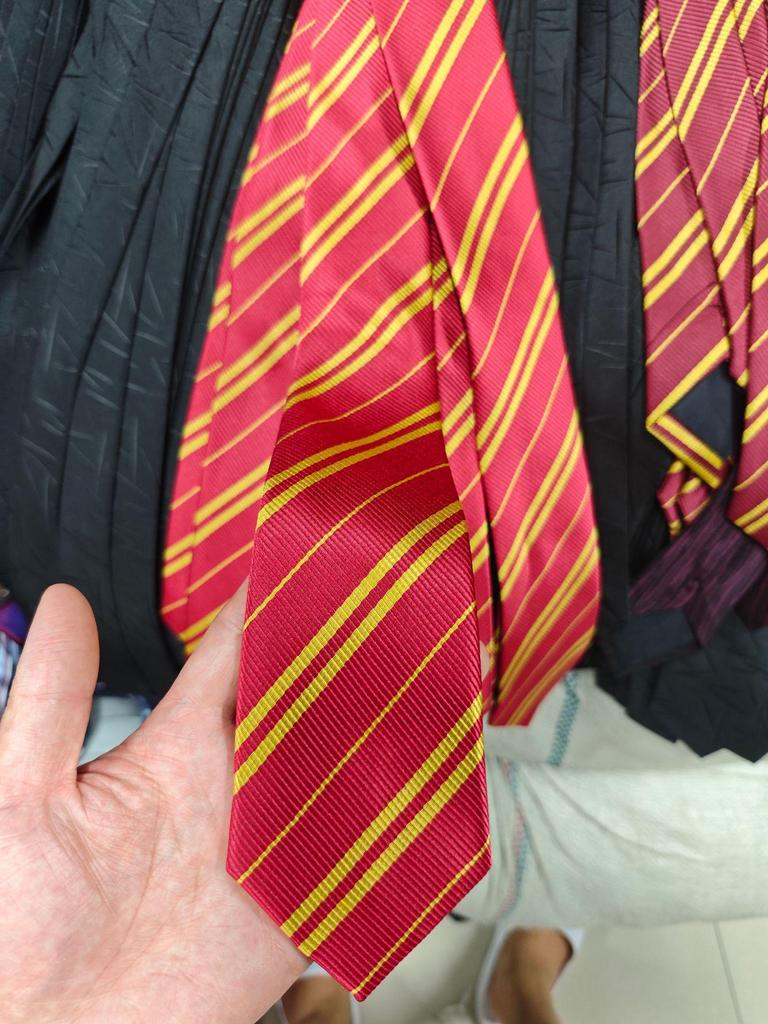 Unisex Japanese Academic Style Striped Tie In Coffee Khaki Brown for Students