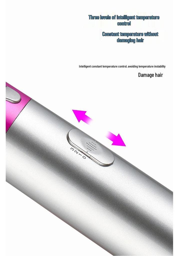 5-in-1 Rotating Hot Air Brush & Curling Iron - Multi-functional, No-Damage Big Wave Hair Dryer