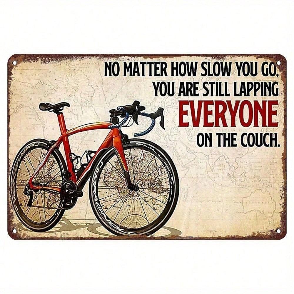

Vintage Metal Sign Wall Art World Map Cycling Rustic Black Red Decor Home Bar 20x30cm