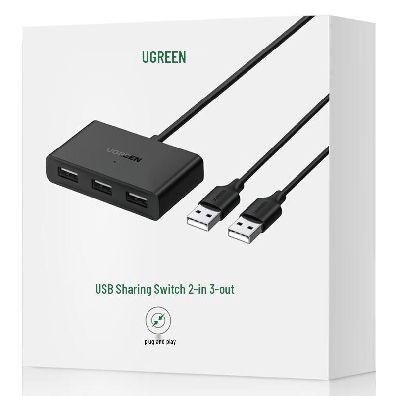 UGREEN CM409 USB 2-Port 3-Device Sharing Switcher