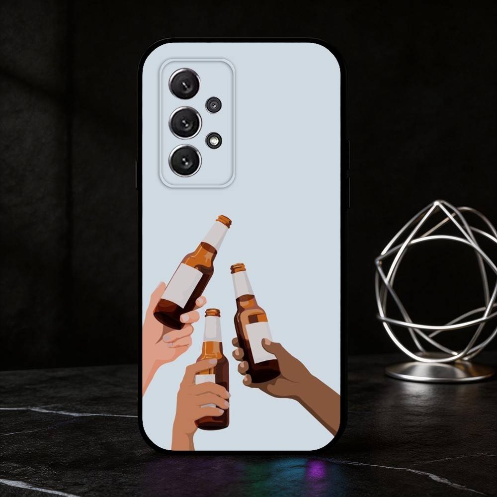

A-Abstract B-beer P-painting phone Case For Samsung S25,24,21,22,23,30,Ultra,20,Plus,Fe,Lite,Note Soft Black Cover Samsung S21