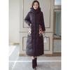 Kleidung Damen mittellange und lange Modelle, neue bestickte Jacken mit Kniepolstern, chinesische Baumwoll-Steppkleidung, verdickte Winterkleidung.