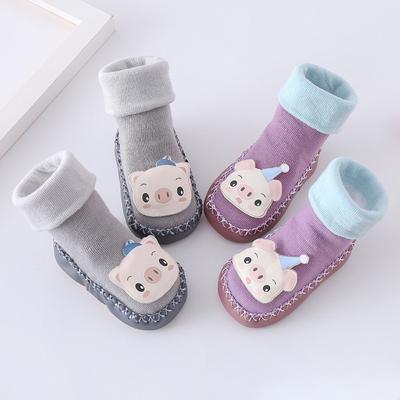 1 Paio Calzini da Pavimento per Bambini Cartoni Animati Stivali Caldi Cartoni Animati Scarpe Antiscivolo per Bambini Piccoli