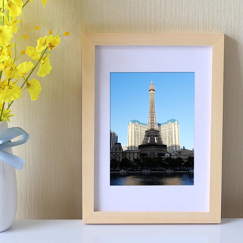 

Solid Wood Wall Hanging Art Frame for Sketches and Oil Paintings – Fits 4 Openings and 8 Display Photos.