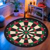 Dartboard Rug - Game Room Decor for Dart Players, Target Design Sports Mat, Unique Gift for Dart Lovers