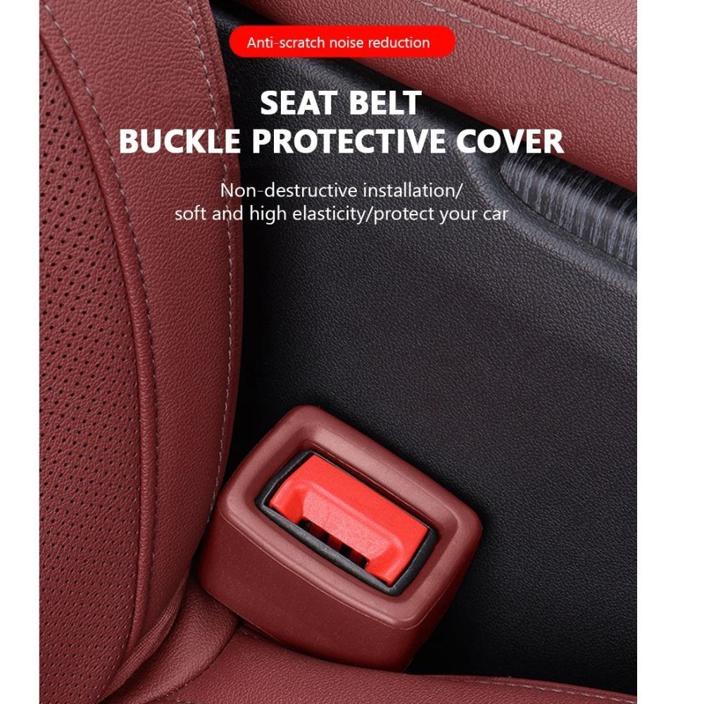 2Pcs Buckle Up Car Safety Belt Buckle Holder Universal Seat Belt Protection Cover  Kids
