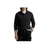 Polo Animal Pattern Solid Color Button Long Sleeve Polo Shirt Men Tops 710979496-001