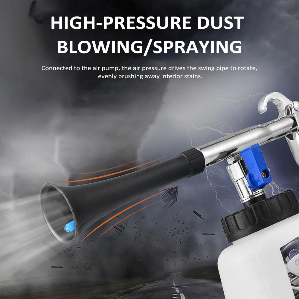 Car Cleaning Gun, High Pressure Car Detailing Wash Gun with 1L Foam Bottle Portable Tornado