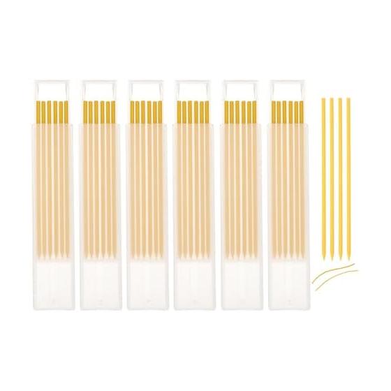 uxcell 36pcs Carpenter Pencils Refills, Mechanical Pencil Lead, 2.8mm, for Construction, Woodworking, Deep Hole Marking, Yellow, Resin, 120mm Long,