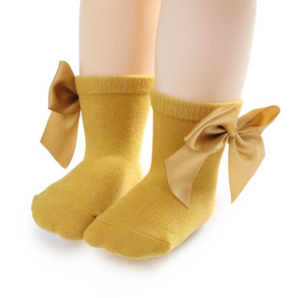 

От 0 до 36 месяцев, весенне-летние детские носки, однотонные детские носки-лодочки с бантиком, мягкие нескользящие носки-лодочки для девочек S