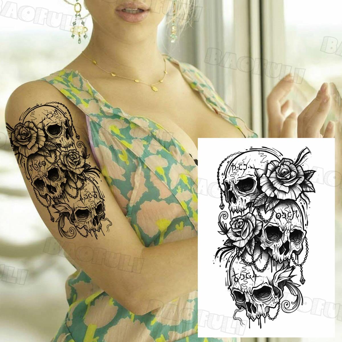 

DIY Компас Корабель Якір Тимчасові Татуювання Для Дорослих Підроблений Лев Тигр Дракон Астронавт Тату Наклейка Унікальні Водостійкі Татуювання