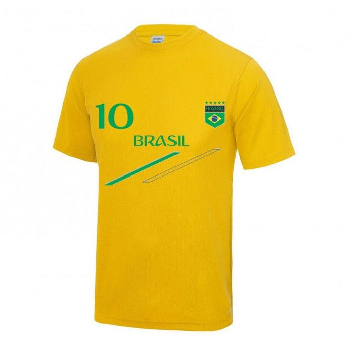 Jersey - Brazil Children's Football T-shirt - - Yellow