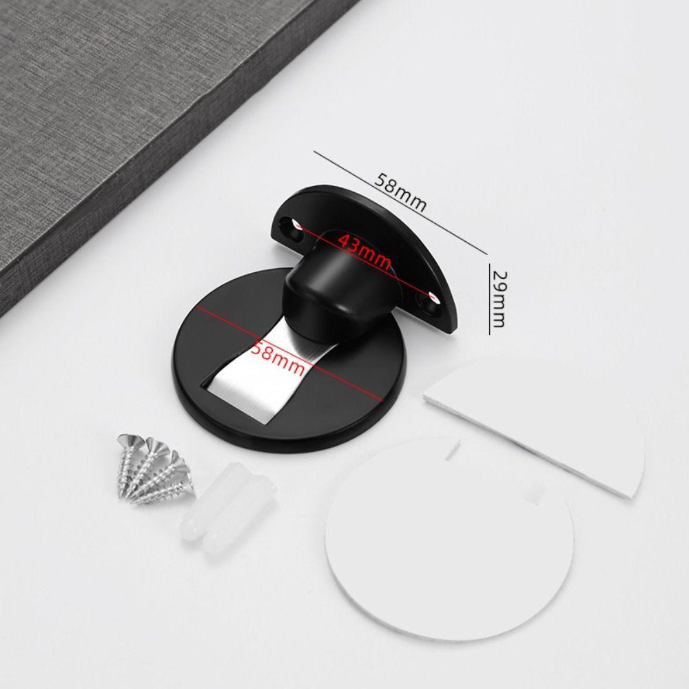 No Drilling Adjustable Door Stop Zinc Zinc Zinc Alloy Invisible Door Stop Non-Punch Door Holder  Bedroom