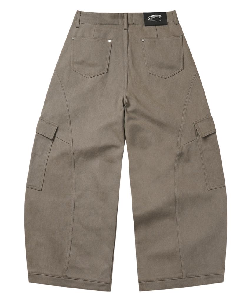LERENNE Curved Cargo Pants - Brown
