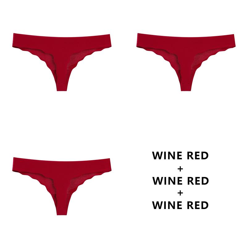 3PCS/Lot Seamless Panty Set Underwear T-back Female Comfort Intimates Fashion Ladies Low-Rise Briefs Panties Women Sexy Lingerie