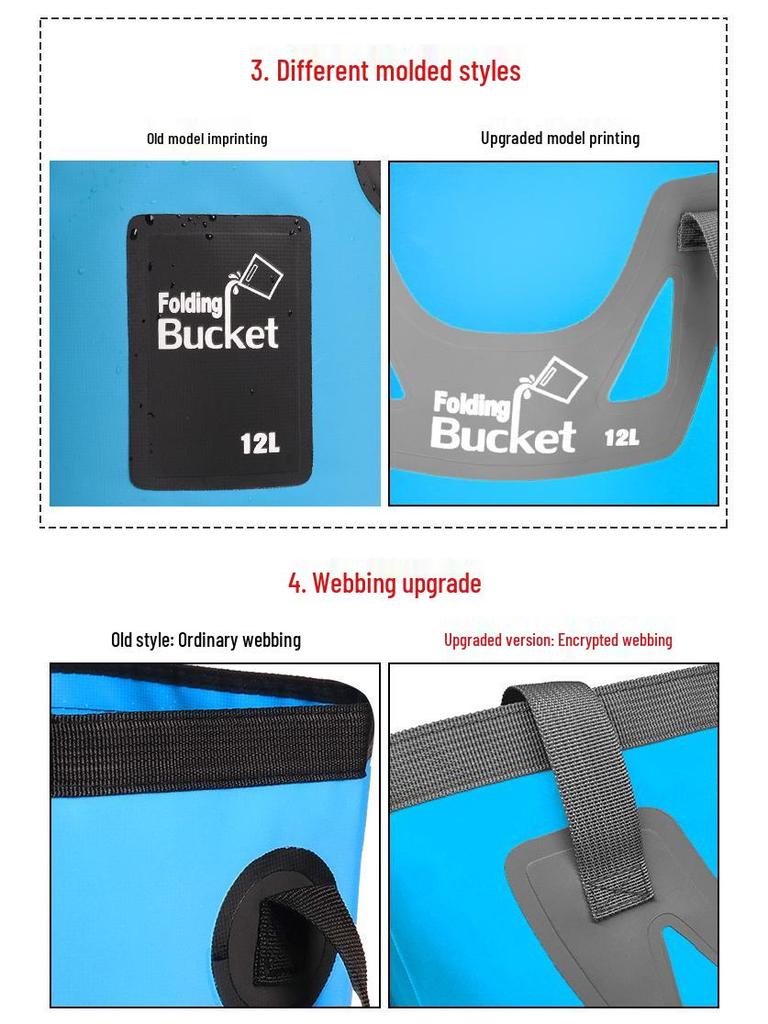 Collapsible Outdoor Fishing and Car Wash Bucket