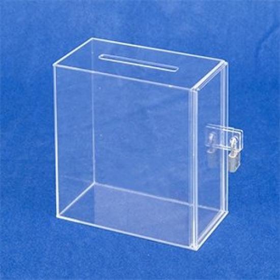 Japan VCS Acrylic Donation Box Small Donation Box with Lock Padlock and Seal Included 51069 Box/Suggestion W150×D80×H160mm