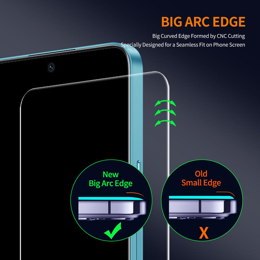 ENKAY HAT PRINCE 10Pcs For vivo iQOO Z7x 5G Screen Protector Clear Large Arc Edge Full Glue Film