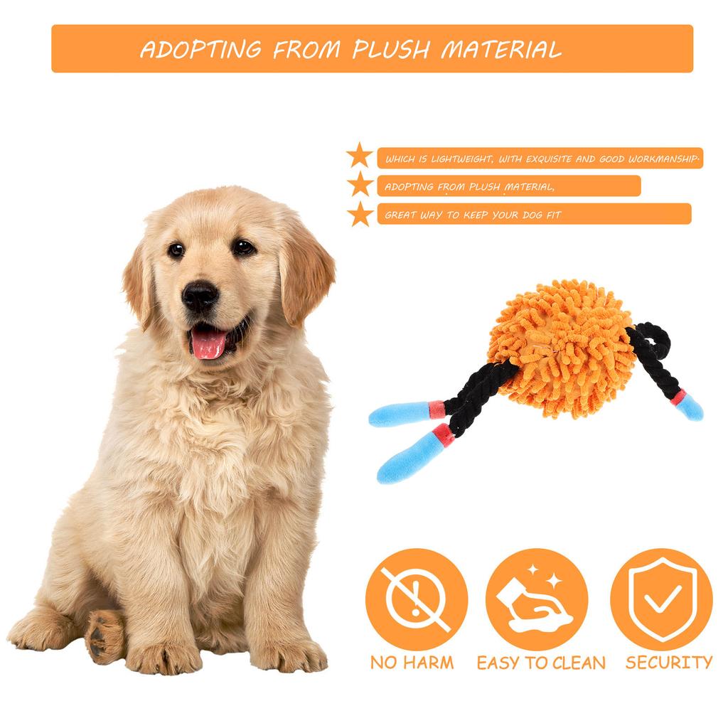 Dog Interactive Tug Squeaky Pet Tug with Lanyard for Training Chewing Pulling Fun and Exercise for Small Medium Large Puppies