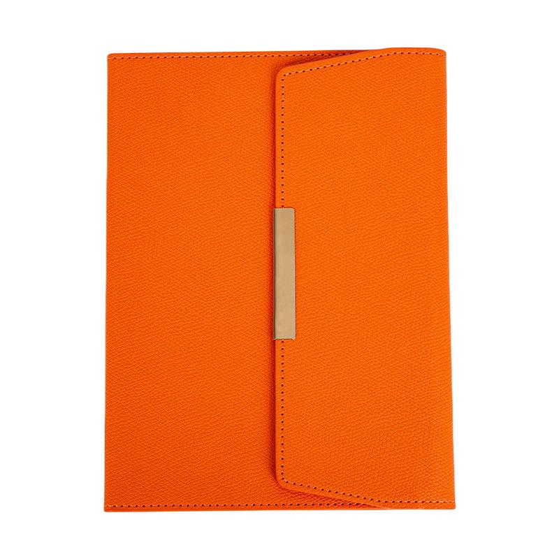 A5 Trifold Multi-Color PU Leather Business Notebook with Square Buckle for Meetings
