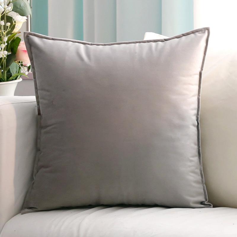 Velvet Cushion Cover Solid Color Square Pillow Covers for Home Living Room Sofa Decorative Headboard Pillowcase 50x50cm/60x60cm