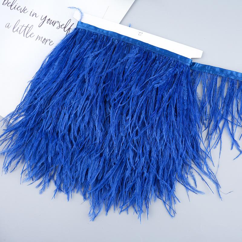 Diy Handmade Accessories Colorful Ostrich Feather Cloth Edge Decorative Accessories Clothing Accessories Wedding Skirt