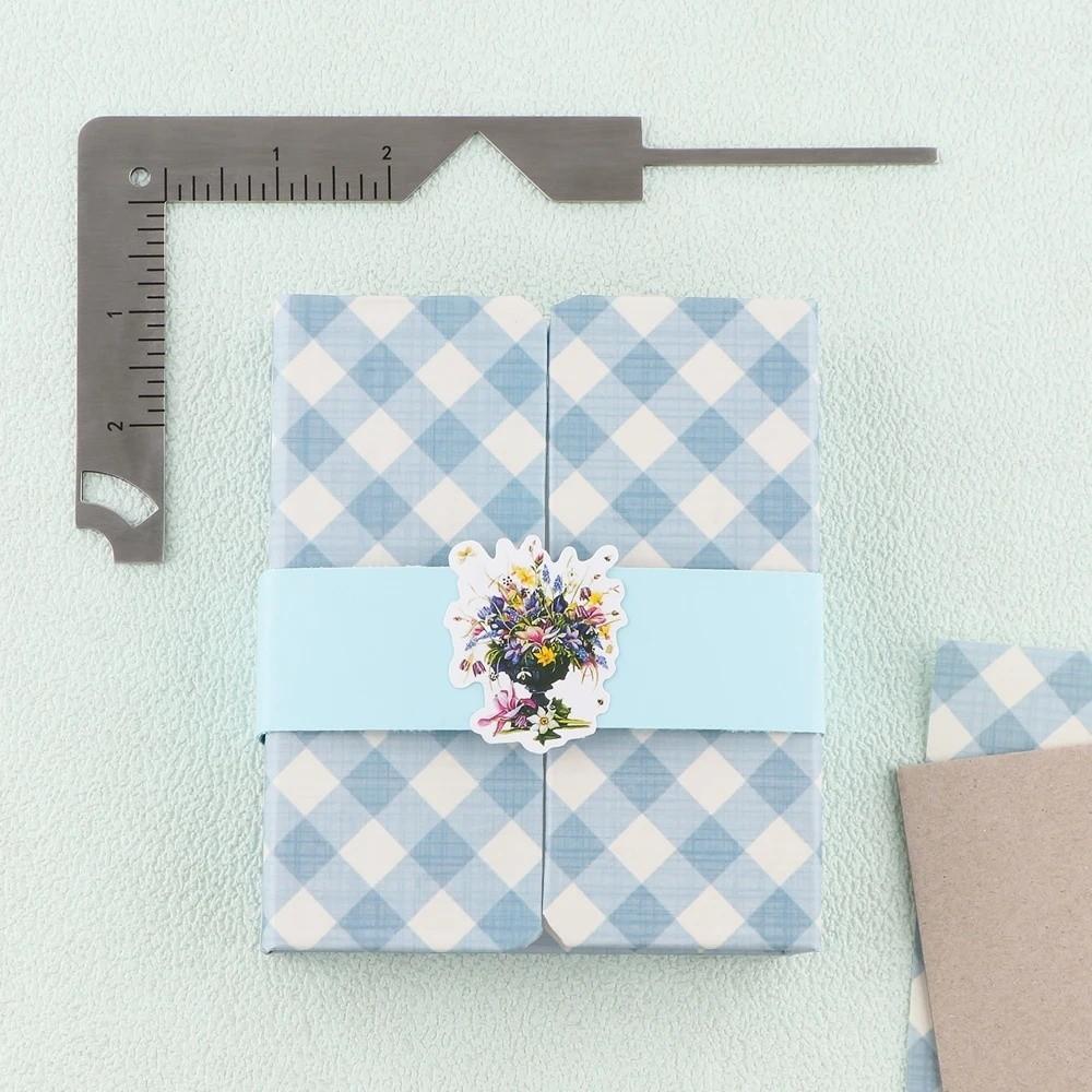 Stainless Steel Book Cover Positioning Ruler Multi-Function Gauge Ruler New Book Cover Guide