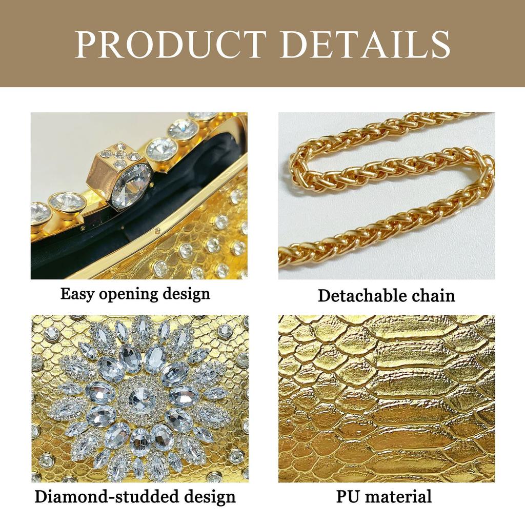 New Large Capacity Women's Handbag with Luxurious Diamond Inlay