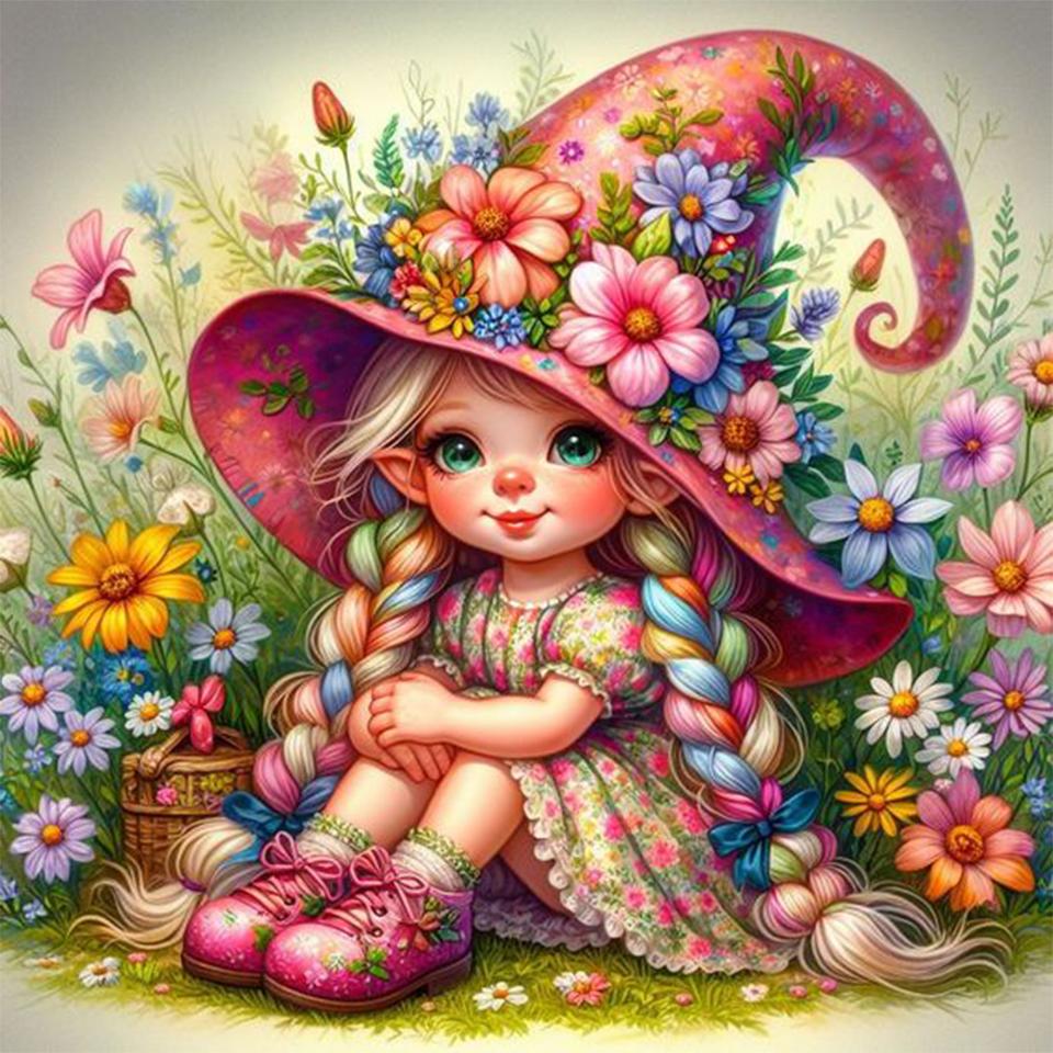 5D Diy Diamond Painting Christmas Diamond Mosaic Children's Hobby Santa Girl Cross Stitch Cartoon Picture Home Decoration