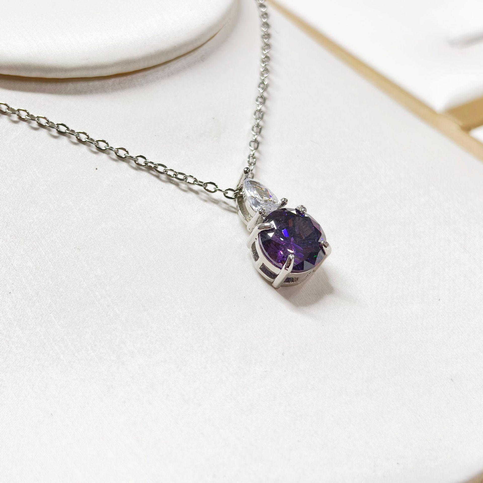 

Starry Purple Pendant Ring in Little Fragrant Style - High-End, Simple Design by Gusen Jewelry