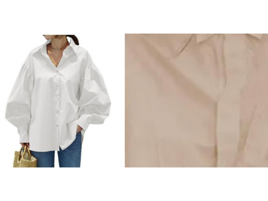 2025 Retro Jednobarevné Ležérní Košile s Lucernovými Rukávy pro Ženy – Kancelářské a Volnočasové Oblečení