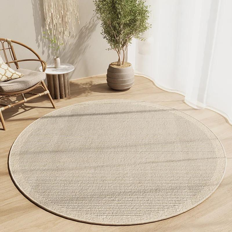 Living Room Round Carpet Chair Floor Mat Bedroom Bedside Foot Mats Japanese Minimalist Home Decoration Rug Alfombra De Salón