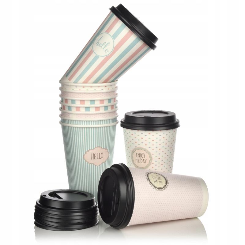 Disposable Paper Cups Pastels - Coffee Tea Cup