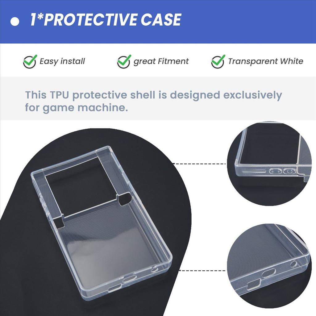 AS62 Silicone Sleeve for Analogue Pocket/AP Handheld Game Console Protective Case Translucent White