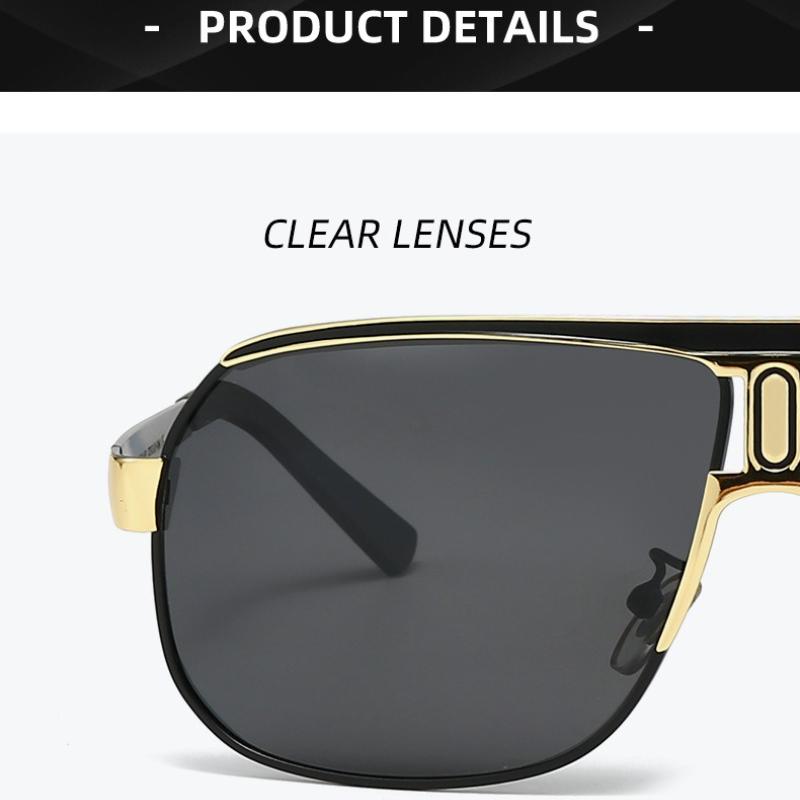 Premium Retro Oversize Style Polarized Glasses, for Men Women Casual Business Outdoor Sports Party Vacation Travel Driving Fishing Supply Photo Prop