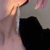 Luxury Long Tassel Earrings Exaggerated Metal Ear Buckle Chain Drop Earrings For Women Fashion Party  Accessories Gifts